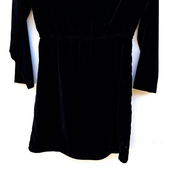 J. Crew Navy Blue Velour Velvet Long Sleeve Elastic Waist Dress K3470 - Picture 7 of 10